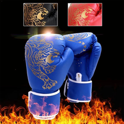 Adults Boxing Gloves Breathable PU Leather Fighting Gloves Children Boxing Training Kickboxing Gloves for Home Sport