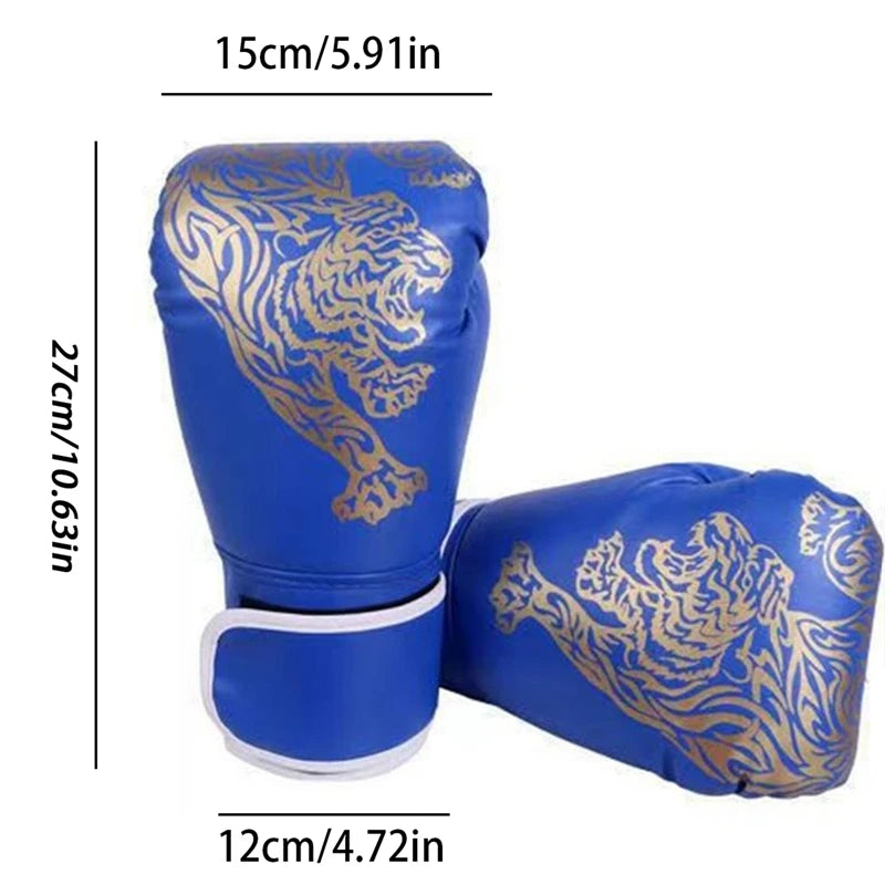 Adults Boxing Gloves Breathable PU Leather Fighting Gloves Children Boxing Training Kickboxing Gloves for Home Sport
